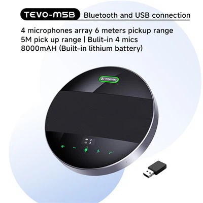 Konferans USB Omnidireksyon Mikwofòn Reyon 5 Mèt pou Sal Reyinyon ak Konferans Biznis