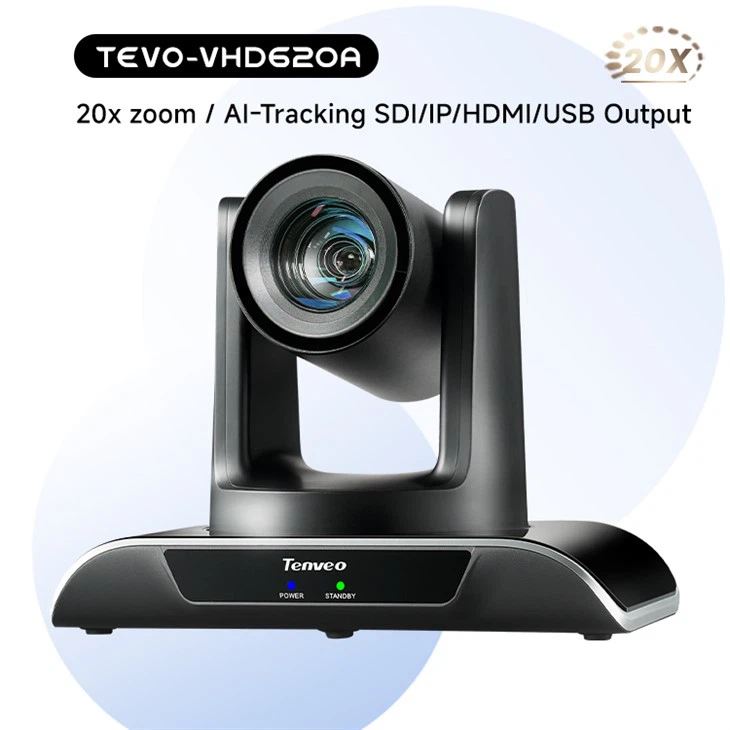 Andedan kay la espò Streaming Auto Tracking 1080p NDI 20x Konferans videyo PTZ Kamera